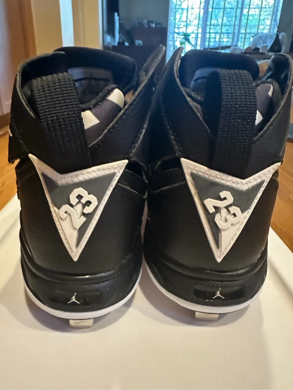 Jordan black leather